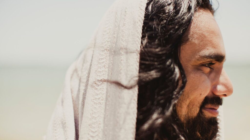Jesus looking into the distance