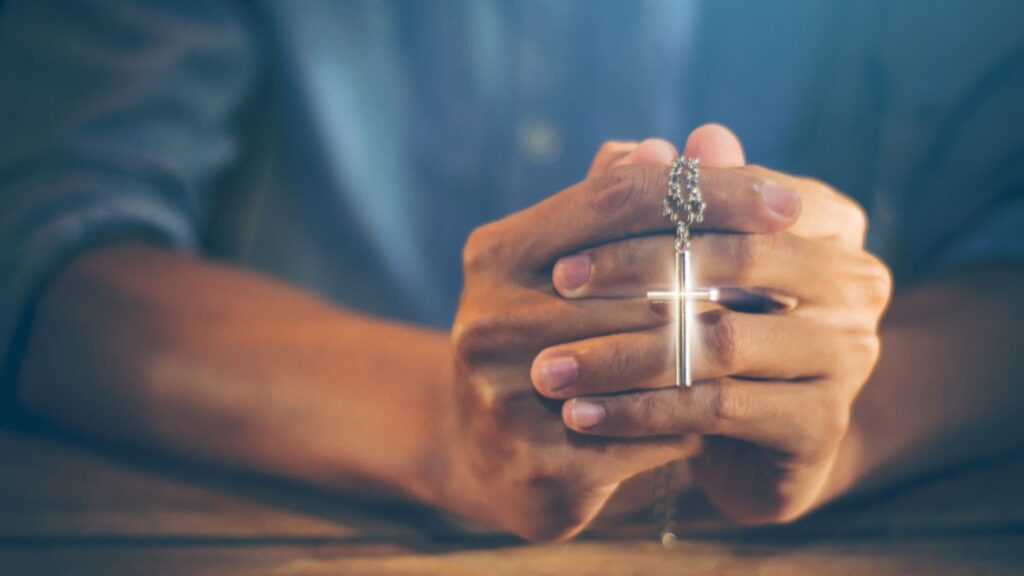 Closeup picture of a young Christian