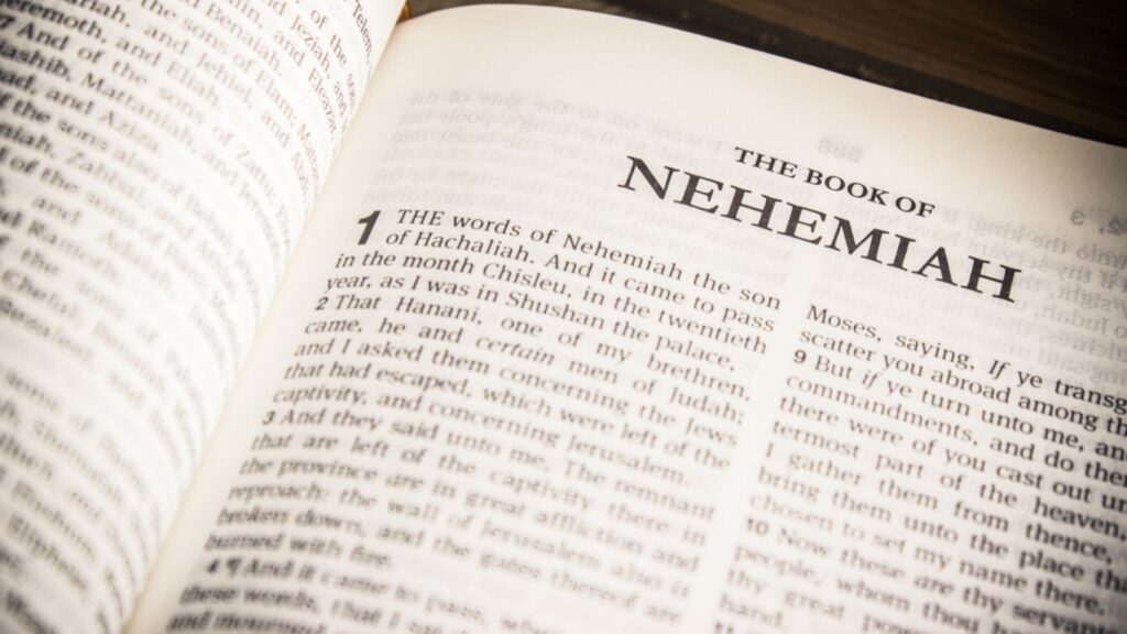 open bible ,book of nehemiah