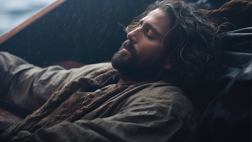 jesus sleeping
