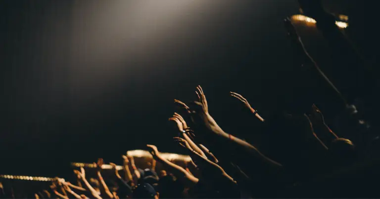 Hands raised in worship